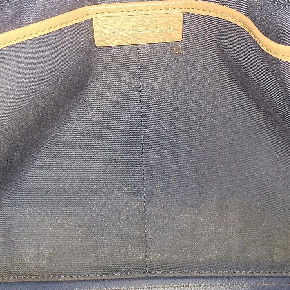 Tory Burch Tan Leather Tote Bag with Shoulder Straps
